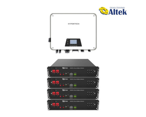Гібридна сонячна електростанція Hypontech-5kW+Dyness-9.6kWh-LFP