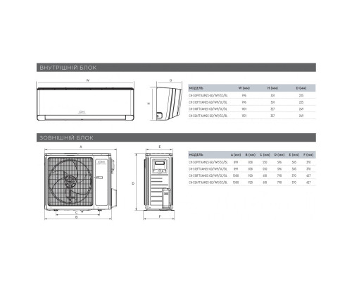 Ефективна інверторна настінна спліт-система Cooper&Hunter SUPREME (WHITE) CH-S18FTXAM2S-WP