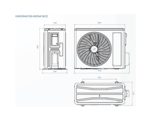 Інверторна настінна спліт-система (кондиціонер) Gree Airy GWH09AVCXB-K6DNA1B