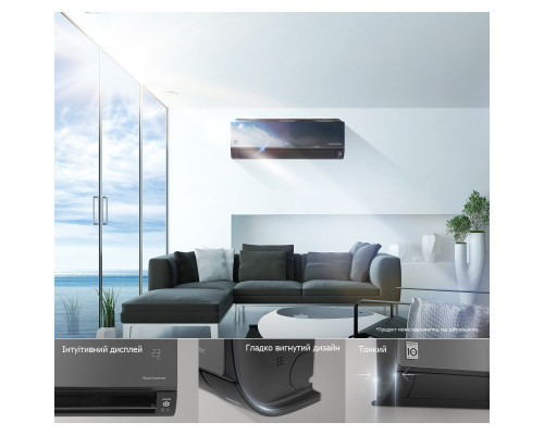 Внутрішній настінний блок кондиціонера LG Artcool Mirror AM12BP.NSJR0
