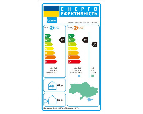 Інверторний кондиціонер Midea AURORA MSAB-24HRFN8-I /MSAB-24HRFN8-O