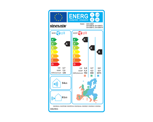 Настінна спліт-система (кондиціонер) Sinclair TERREL SIH/SOH-09BITS (Silver)