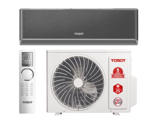 Інверторна настінна спліт-система (кондиціонер) TOSOT Naomi Black Mysterious GD-24RB