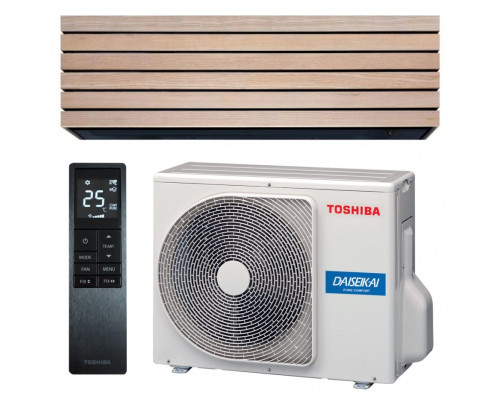 Інверторна настінна спліт-система (кондиціонер) Toshiba Daiseikai 10 Wood RAS-B10S4KVDG-E/RAS-10S4AVPG-E