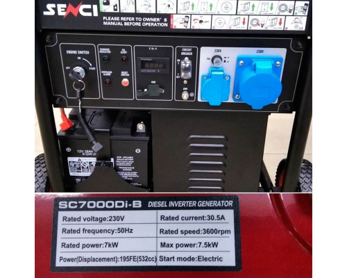 Генератор бензиновий Senci GS10000E