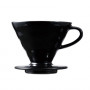 Керамічний Пуровер HARIO V60 Dripper 02 (400 мл) Tetsu Kasuya Model Чорний KDC-02-B