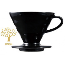 Керамічний Пуровер HARIO V60 Dripper 02 (400 мл) Tetsu Kasuya Model Чорний KDC-02-B