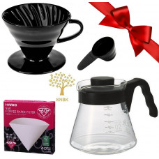 Подарунковий набір HARIO No6 V60 02 (Кераміка) для альтернативного заварювання кави колір на вибір