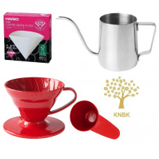 Подарунковий набір Hario №1 V60 01 Optimal для альтернативного заварювання кави в воронці Подарунковий набір Hario №1 V60 01 Optimal для альтернативного заварювання кави в воронці