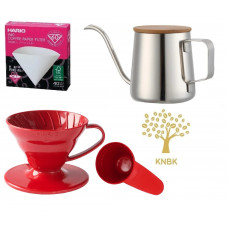 Подарунковий набір Hario №2 V60 01 Optimal для альтернативного заварювання кави в воронці Подарунковий набір Hario №2 V60 01 Optimal для альтернативного заварювання кави в воронці