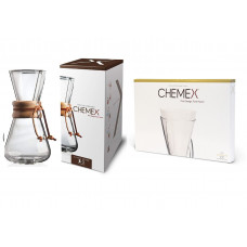 Набір Кемекс Chemex 3 cup (473 мл) + Фільтри FP-2 (100 шт)