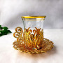 Турецкие стаканы армуды 6 шт. для чая и кофе. золото 100 мл. Золото