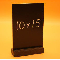 Цінник крейдяний на підставці 10x15 см, а6 для написів крейдою і маркером Чорний