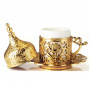 Турецкая чашка Демитас Acar с блюдцем 50 мл. Золото Турецкая чашка Демитас Acar с блюдцем 50 мл. Золото