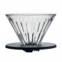 Пуровер Timemore Crystal Dripper 02 стекло (Черная металическая подставка) + 10 фильтров