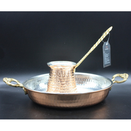 Набор Жаровня + Турка 250 мл. медная для приготовления кофе по восточному OMS Турция (Чешуйчастая) Набор Жаровня + Турка 250 мл. медная для приготовления кофе по восточному OMS Турция (Чешуйчастая)