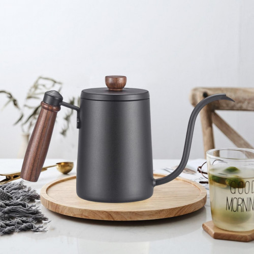 Чайник для кофе с длинным носиком 600 мл Drip Kettle Swan Черный Чайник для кофе с длинным носиком 600 мл Drip Kettle Swan Черный