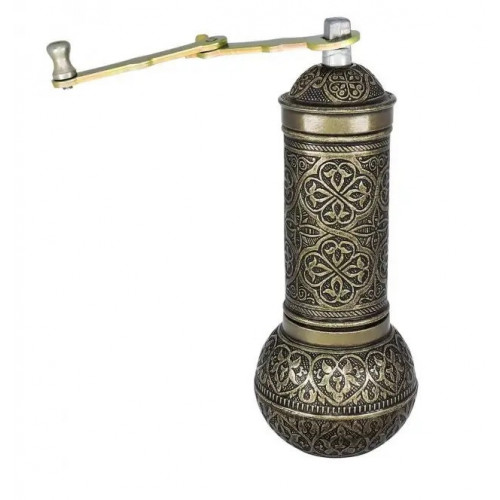 Турецкая ручная кофемолка 19 см. Бронзовый цвет Турецкая ручная кофемолка 19 см. Бронзовый цвет