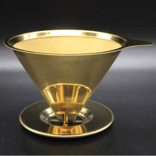 Пуровер Double Mesh V60 02 Многоразовая воронка кафеор фильтр Золото Пуровер Double Mesh V60 02 Многоразовая воронка кафеор фильтр Золото