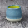 Керамическая чаша для чая матча 160 мл. (Синяя/Желтая)