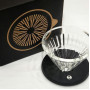 Пуровер Timemore Crystal Dripper 02 стекло 8 mm. (Черная подставка) +10 фильтров