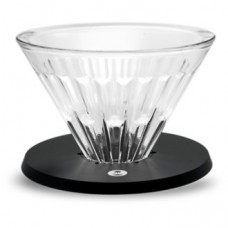 Пуровер Timemore Crystal Dripper 02 скло (Чорна металева підставка) + 10 фільтрів