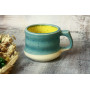 Керамическая чашка для кофе 200 мл. (Синий/Желтый)