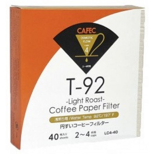 Фильтри бумажные CAFEC Light Roast Cup4 40 шт для кофе Фильтри бумажные CAFEC Light Roast Cup4 40 шт для кофе