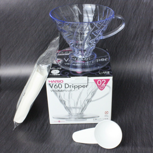 Набор Пуровер HARIO V60 02 400 мл. прозрачный + 40 фильтров + мерная ложка Набор Пуровер HARIO V60 02 400 мл. прозрачный + 40 фильтров + мерная ложка