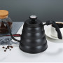 Чайник с термометром 1.2 л Черный Матовый Pour Over Coffee Pot для кофе с тонким носиком
