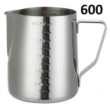 Пітчер молочник 600 мл. Jug Coffee Maker з мітками (Металлік)