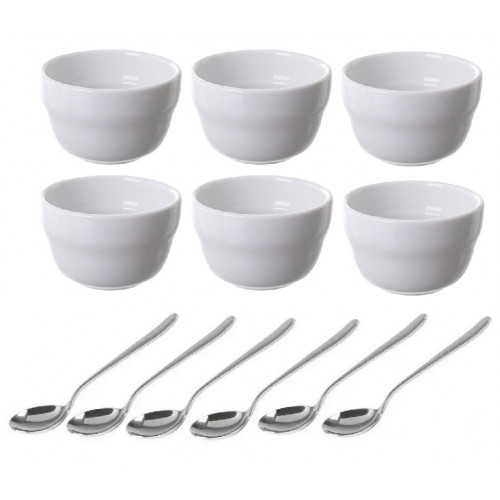 Набор чаш для каппинга кофе 6 шт Ancap 240 мл + 6 ложек для каппинга Sola Tasting Spoon Набор чаш для каппинга кофе 6 шт Ancap 240 мл + 6 ложек для каппинга Sola Tasting Spoon