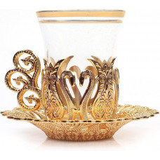 Турецький стакан армуди для чаю і кави. Золото 100 мл