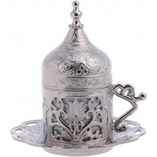 Турецька чашка Демітас Acar з блюдцем 50 мл. Срібло Турецька чашка Демітас Acar з блюдцем 50 мл. Срібло
