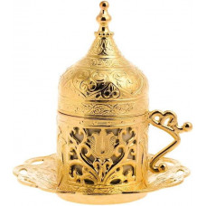 Турецька чашка Демітас Acar з блюдцем 50 мл. Золото