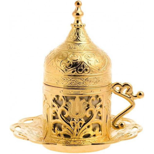 Турецкая чашка Демитас Acar с блюдцем 50 мл. Золото Турецкая чашка Демитас Acar с блюдцем 50 мл. Золото