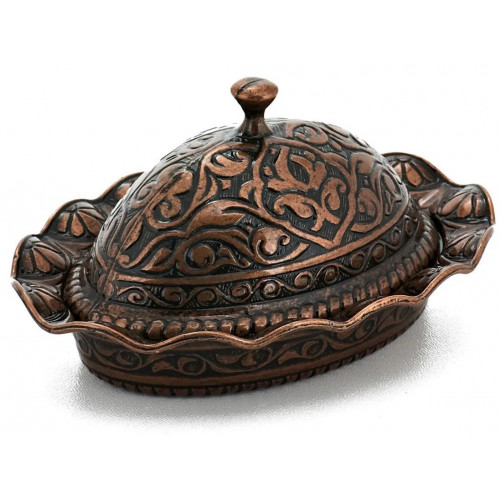 Турецкая Лукумница Сахарница овальная. Цвет Медный Турецкая Лукумница Сахарница овальная. Цвет Медный