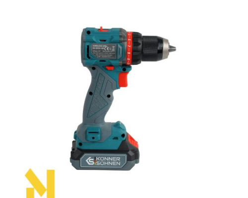 Шуруповерт акумуляторний ударний з комплектом аксесуарів Konner&Sohnen KS ID20V-60 KIT 74