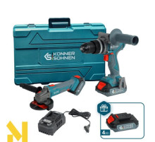 Набір електроінструментів акумуляторних Konner&Sohnen KS IDAGB 20V SET 1 PLUS