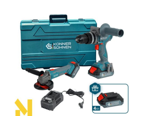 Набір електроінструментів акумуляторних Konner&Sohnen KS IDAGB 20V SET 1 PLUS