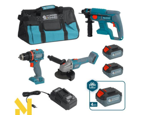 Набір електроінструментів акумуляторних Konner&Sohnen KS RHAGD 20V SET 3 PLUS