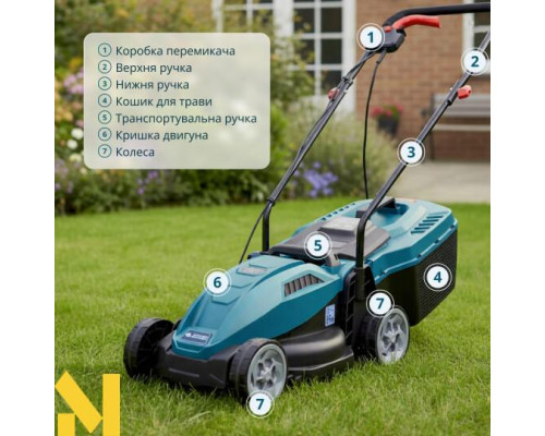 Газонокосарка електрична Konner&Sohnen KS 32LM12-BL