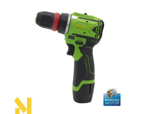 Шуруповерт акумуляторний Procraft PA12BL DFR