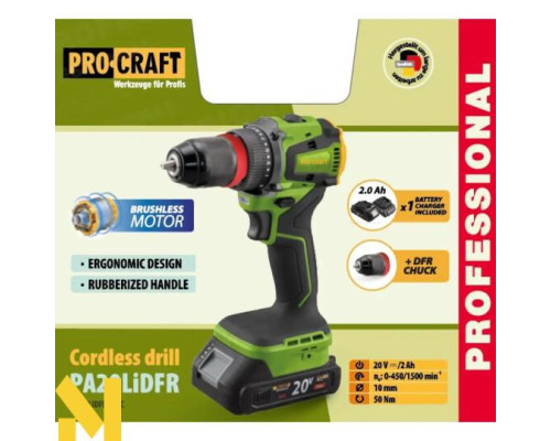 Шуруповерт акумуляторний Procraft PA20Li DFR