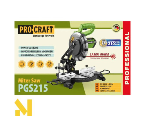 Пила торцювальна Procraft PGS215