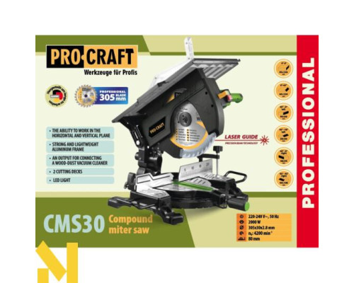 Пила торцювальна Procraft CMS30