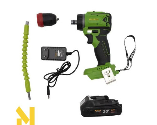 Шуруповерт акумуляторний Procraft PA18LiN DFR