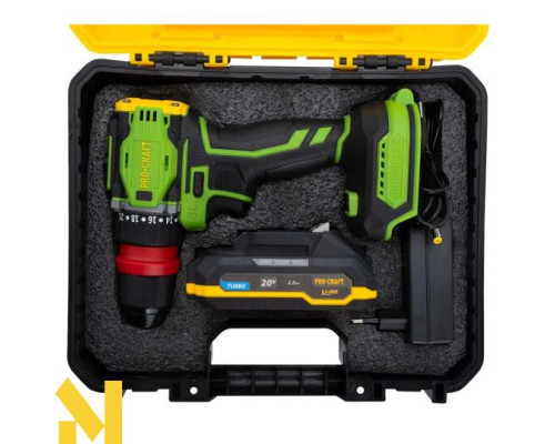 Шуруповерт акумуляторний Procraft PA18Pro DFR (АКБ 2 Аг)