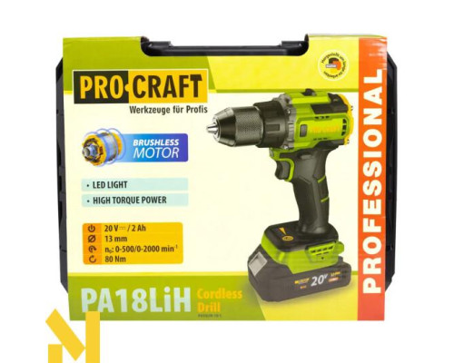 Акумуляторний дриль-шуруповерт Procraft PA18LiH
