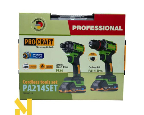 Набір інструментів акумуляторних Procraft PA214SET (2 АКБ)